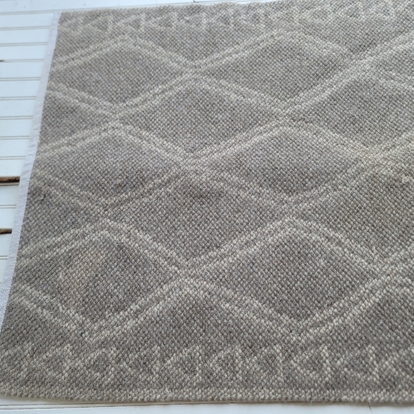 Geometric Reversible Rug Wool Hand-Woven Natural Baige Tan Carpet 56"×33"Excel - Picture 5 of 9